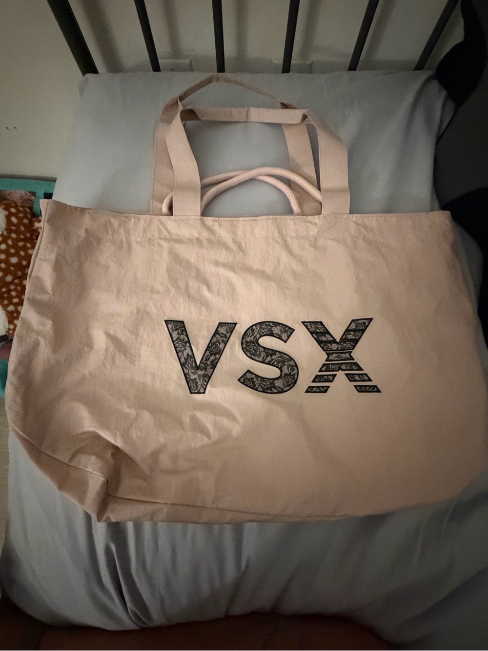 VSX Pale Pink Tote with Bold Logo